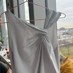Reiss One Shoulder Gray Dress